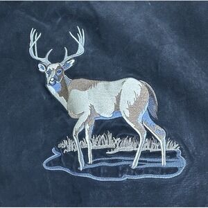 Guide Gear Suede Leather Jacket Field Tested Buck Deer‎ Patch Large Vintage